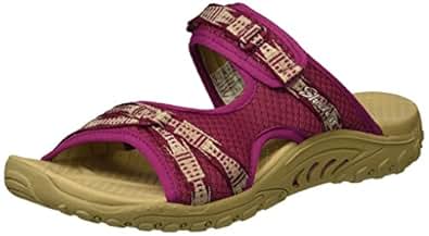 Amazon.com | Skechers Women's Reggae-Fizzle-Adjustable Webbing Slide Sandal, Raspberry, 5 M US 