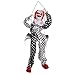Halloween Haunters Animated 3 Foot Hanging Leg Kicking Swinging Circus Clown Zombie Prop Decoration with Flashing Evil Red LED Eyes - Moving Ghost Reaper, Rope Swing - Haunted House, Entryway Display
