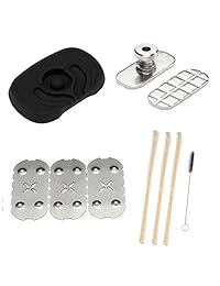 [Paquete de 3] Pantallas para Pax 2 Pax 3, Boquilla plana negra, Empujador de sándwich ajustable y Pantalla inferior 3D Compatible con px 2 y px 3, [3 + 1] Limpiadores de tuberías Cerdas duras y Cepillo negro para limpieza