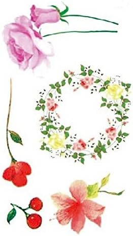 VanTattoo (6 Sheets) Fashion Body Art Stickers Removable Waterproof Temporary Tattoo Spring Days Pattern Boho Style