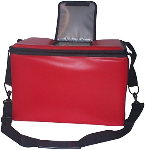 TCB Insulated Bags HWK-2D-Red Food and Beverage Carriers: Hawking Vending Bag with Dispensing Lid, 13" x 22" x 14", Red