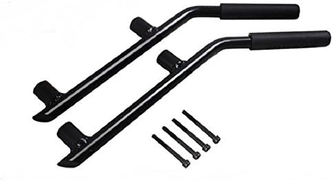 ICarszone Black Solid Steel Rear Grab Handle for 2007-2018 Jeep JK JKU Wrangler Unlimited Accessories 4 Door - 1 Pair