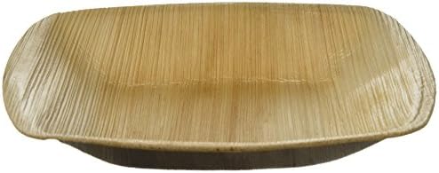 Leaftrend - Ecofriendly disposable palm leaf plates, wedding and party plates -Square plate... (6.5"- 25 Count)
