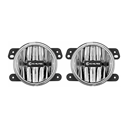 KC HiLiTES 497 Gravity G4 Clear LED Fog Light System, Pair (SAE/ECE) 2010-2016 Jeep JK Excludes "10th Anniversary and Hard Rock Special Edition Bumpers"