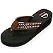 Alpine Swiss Womens Rhinestone Wedge Heel Flip Flop Sandals
