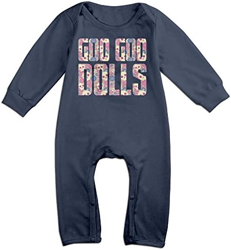 Goo Goo Dolls Skull Flower Baby Onesie Bodysuit Infant Romper Navy 12 Months