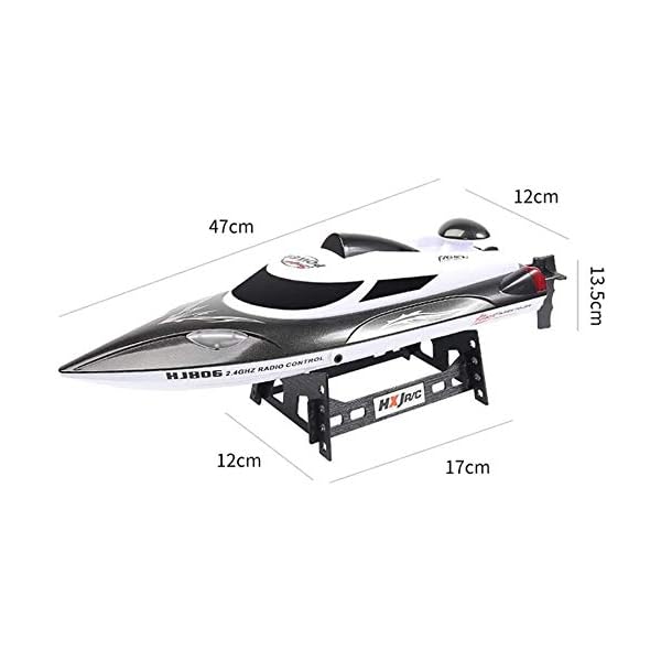 Bck 2.4 GHz Radio gesteuert Schiff Schnellster Racing 35km / h Schnelle Fernbedienung Boot Niedrige Batterie… – Bild 8