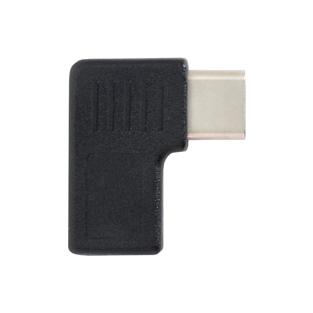 NFHK 90 Degree Right & Left Angled USB 3.1 Type-C Male to Female Extension Adapter for Laptop & Tablet & Mobile Phone