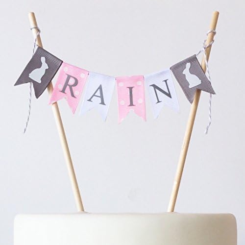 Bunny Rabbit Birthday Cake Topper
