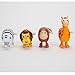 Bits and Pieces - Set of Four (4) Wind Up Running Jungle Animals - Wind-Up Monkey, Lion, Zebra and Giraffe Toys