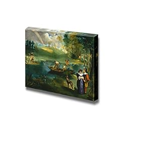 Fishing by Edouard Manet - Canvas Print Wall Art Famous Painting Reproduction - 12" x 18"