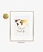 Eat Well Travel Often Gold Foil Print Small Poster World Map Wall Art Inspirational Quote Gold Decor 5 inches x 7 inches E22