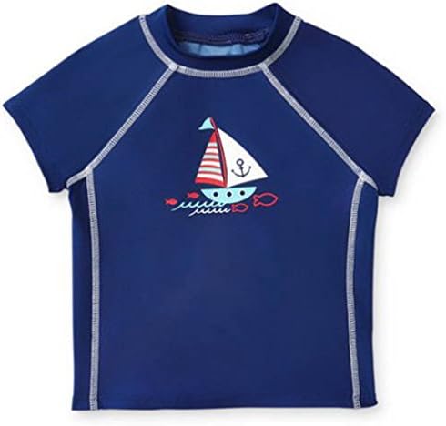Sea Me Swim Newborn Baby Boys Rashguard - Sail (6-12 Months)