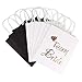 AerWo 12Pcs Wedding Party Paper Gift Bags 6 Bridesmaid 6 Groomsmen Gift Bags Bridal Shower Bachelorette Party Favor Bags Rose Gold Foiled with Handle