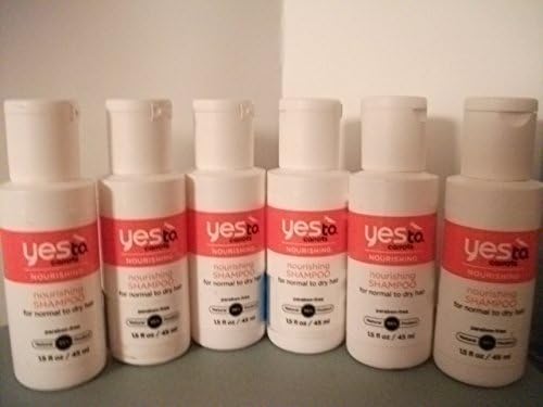 Yes to Carrots (6) Bottles Nourishing Shampoo for Normal to Dry Hair Each 1.5 Fl Oz by Yes To Carrots