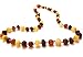 Amber Teething Necklace for Babies Amberta - Teething Discomfort & Drooling Relief, Anti Inflammatory, Immune System Boost - 12.6 inches, 100% Pure Amber, Raw, Twist-in Screw Clasp, Handmade