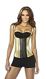 Ann Chery 2048 Metallic Gold Women 3 Hook Latex Waist Cincher Vest Training Corset Shapewear Trainer S 32