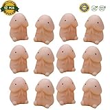 QBABY 12 Pcs Novelty Squishy Toy Mini Squeeze Ball Slow Rising Anti Stress Dolls Tricky Gifts Stress Relief Toy for Kids Adults (12Pcs Ding ding)