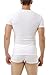 Underworks Mens Microfiber Compression V-Neck T-shirt, Medium, White