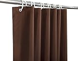 Ufriday Waterproof Shower Curtain Polyester Anti-Mildew with Rust Proof Metal Grommets, Hotel Quality Bathroom Stall Curtain Heavy Weighted Machine Washable, Coffee, 36 x72 inches