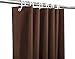 Waterproof Shower Curtain Polyester Anti-Mildew with Rust Proof Metal Grommets, Hotel Quality Bathroom Stall Curtain Heavy Weighted Machine Washable, Coffee, 36 x72 inches