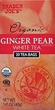 Trader Joe's Organic Ginger Pear White Tea, 20 Tea Bags (Pack of 2)