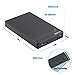 Hard Drive Enclosure,USB 3.0 External Hard Drive Disk Enclosure Case for 9.5mm 7mm 2.5 Inch SATA HDD and SSD,Tool-Free,Transfer Support UASP SATA and Hot Plug (Black)