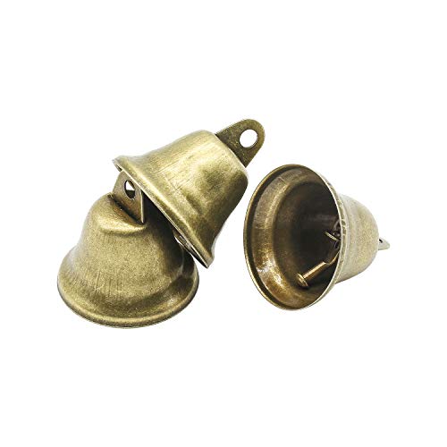 Favordrory 35PCS 38mm/1.5inch Vintage Bronze Jingle Bells, Craft Bells for Dog Potty Training, Housebreaking, Making Wind Chimes, Christmas Bell and etc