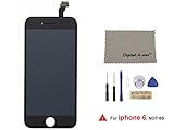 Lcd touch screen digitizer frame assembly full set lcd touch screen replacement iphone 6 4.7inch (Free tool kit included) (Black)