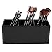 Vencer Makeup Brush Holder Organizer | 3 Slot Cosmetics Brushes Storage Solution,Black,VMO-011
