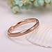 3mm Domed Tungsten Carbide Ring Rose Gold Plated Engagement Band Brushed Beveled Edge