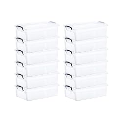 Superio Clear Storage Boxes with Lids, Plastic