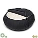Buckwheat Meditation Cushion – Crescent, Round Or Zabuton Zafu Yoga Pillow | 7 Colors | Zippered Organic Cotton Cover & Liner to Add or Remove Hulls | Machine Washable | Carrying Handle