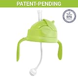 3-in-1 Straw Sippy Cup Conversion Kit for Comotomo Baby Bottle, 5 Ounce and 8 Ounce (Weighted Straw, Green)