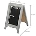MyGift 15-inch Mini Tabletop Gray Wood A-Frame Double-Sided Chalkboard Sign Easel