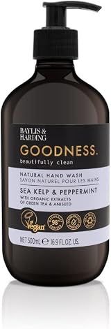 Baylis & Harding Sea Kelp Peppermint Hand Wash 500ml 3 Pack Vegan Plant Based view 2