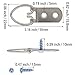 Jetovo 40 Pcs Heavy Duty D Ring Picture Frame Hanging Hangers Double Hole with 80 Pcs Screws
