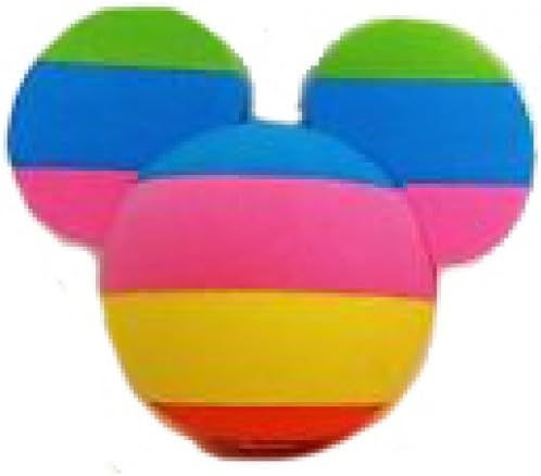 Disney Mickey Mouse Rainbow Icon - Car Antenna Topper + Yellow Smiley Antenna Ball