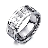 Refined Style Stainless Steel Spinner Unisex Ring Man Ring Comfort Fit 9mm (10a)