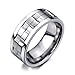 COOLSTEELANDBEYOND Refined Style Stainless Steel Spinner Unisex Ring Man Ring Comfort Fit 9mm (10a)