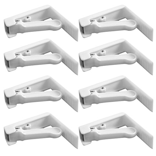 FineInno Endurable Tablecloth Clips Table Cover Clamps Plastic Tablecloth Holders Anti Wind for Outdoor ,Party,Restaurant, Wedding (8pack)