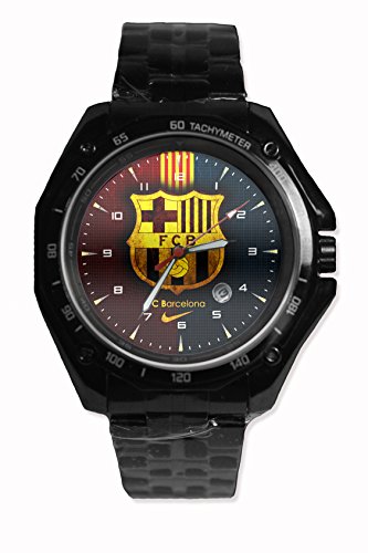 Fc Barcelona Custom Fans Black Sport Watch Stainless Steel