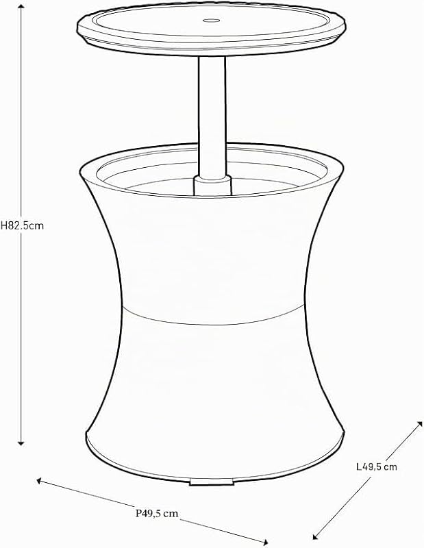 Curver Tavolo Bar Rattan Marrone