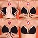 Aedo Push Up Reusable Invisible Bra Women's Strapless Adhesive Cup Bra (Cup C, Black)