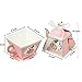 Vlovelife 12pcs Pink Teapot Shape Party Favor Boxes Ribbon Tea Theme Decorations Candy Boxes Tea Time Whimsy Collection Creative Paper Candies Gift Boxes