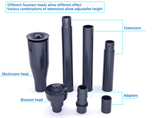 3 COODIA+Submersible+Fountain+Adjustable+Hydroponic
