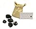 Santa's Scientific Christmas Coal, Premium Cotton Bag and 5 Small Lumps (1 x 1 x 1 Approx. - Medium Marble Sized) - Genuine American Coal - Includes Experiment