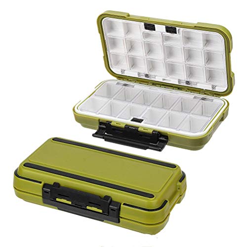 ZHUSHI 24/28 Gitter Angelausrüstung Zubehör wasserdichte Unterbox Angelhaken Zubehör Werkzeug Aufbewahrungsbox…