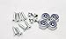 4 Pcs Separate Chrome License Plate Frame Bolt Screws for