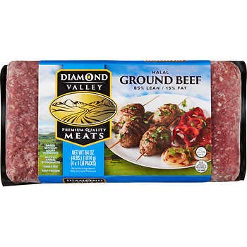 Diamond Valley Halal Ground Beef 4lb 85 Lean 15 Fat Amazon Com Grocery Gourmet Food